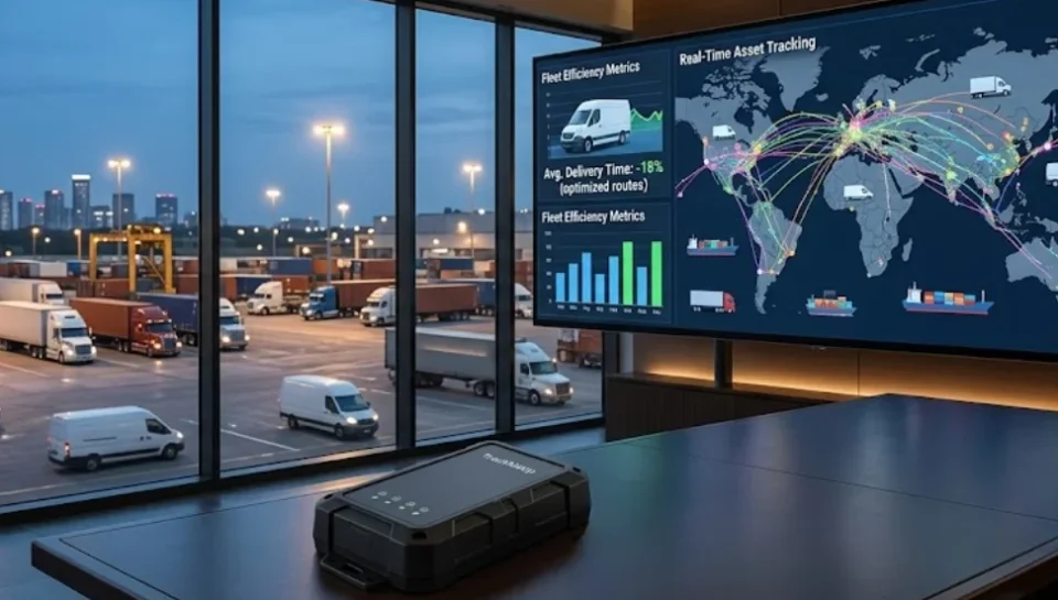 TrackMeUp 4G GPS G18 helps logistics companies improve delivery efficiency through real-time vehicle tracking, route optimization, geofencing, and fleet management.